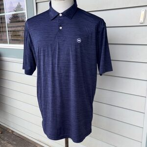 Peter MillarNavy W/Gray lines Polo Shirt.  Large. Great condition.